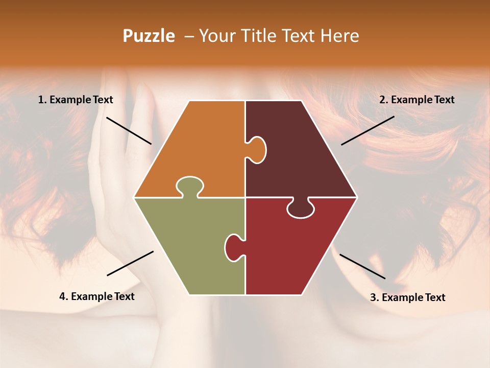 White Hair Haircare PowerPoint Template