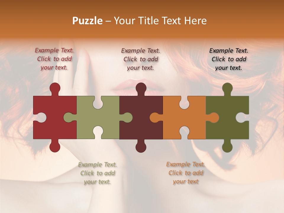 White Hair Haircare PowerPoint Template