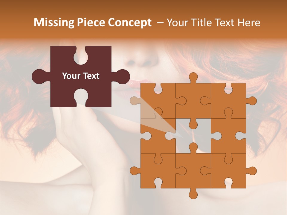 White Hair Haircare PowerPoint Template