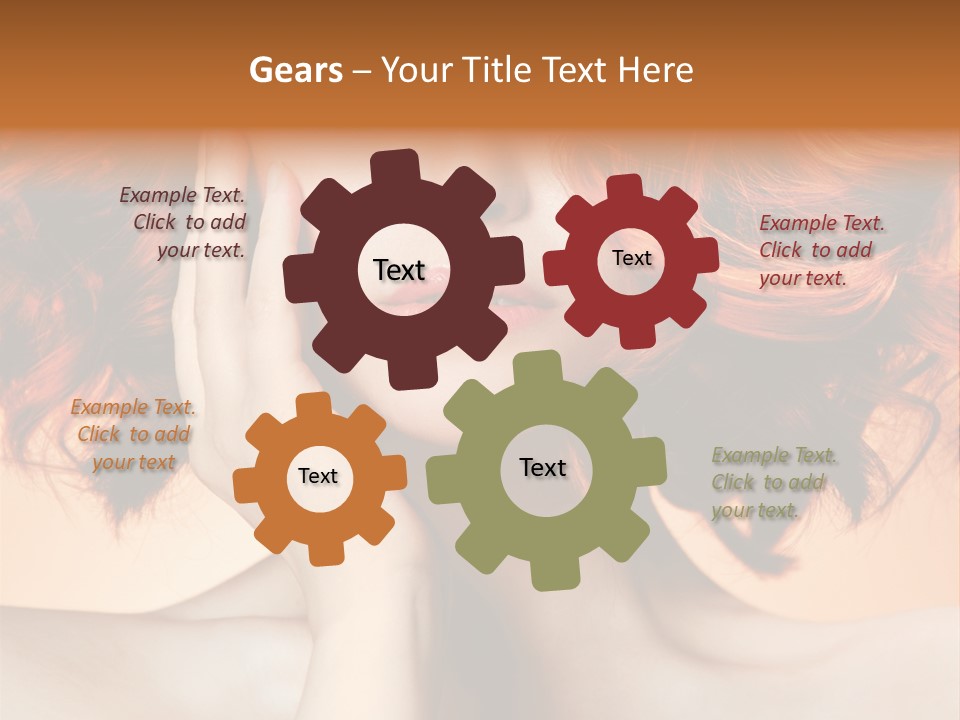 White Hair Haircare PowerPoint Template