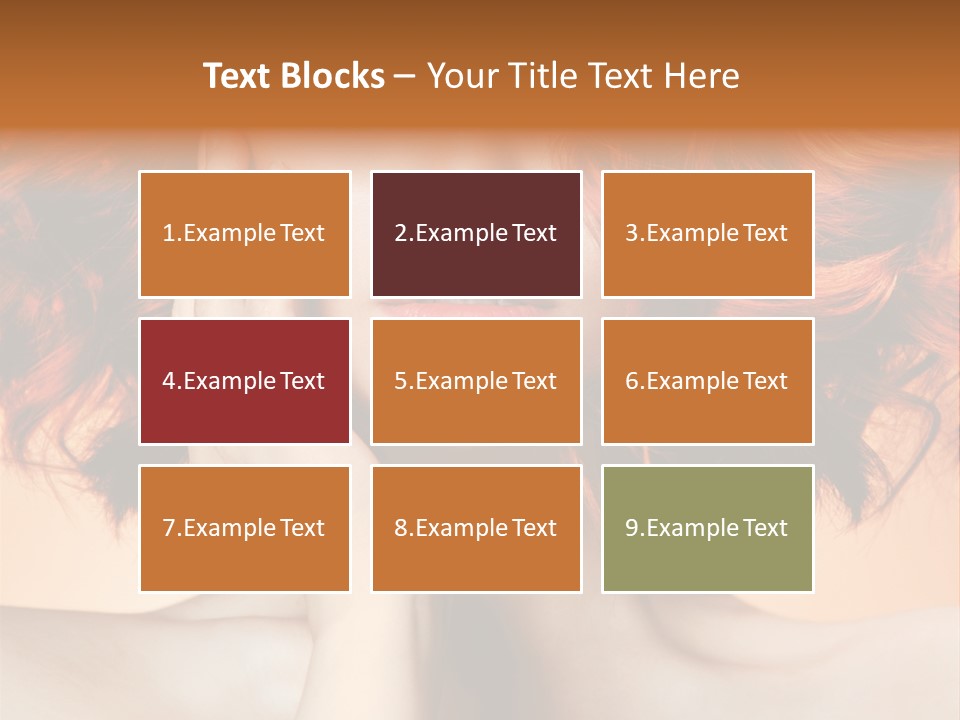 White Hair Haircare PowerPoint Template