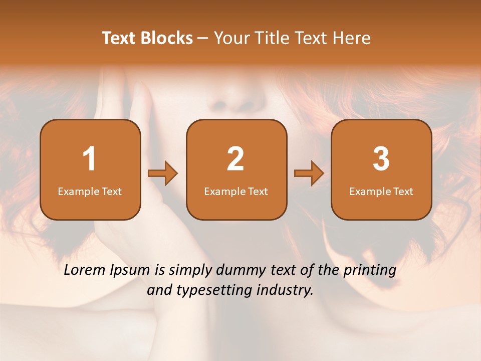 White Hair Haircare PowerPoint Template