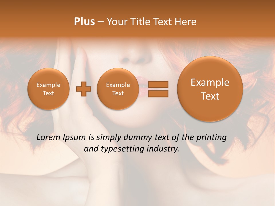 White Hair Haircare PowerPoint Template