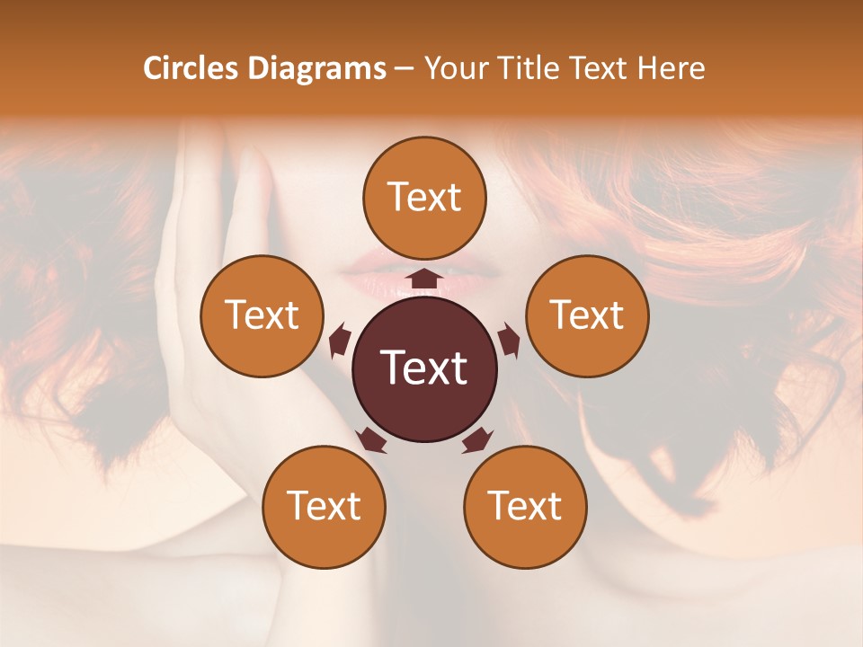 White Hair Haircare PowerPoint Template