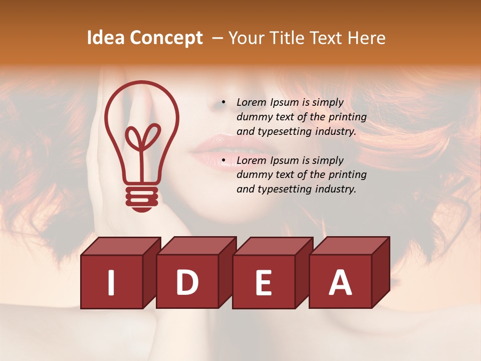 White Hair Haircare PowerPoint Template