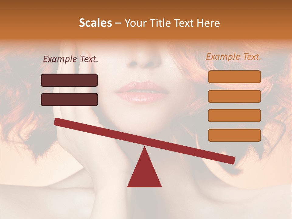 White Hair Haircare PowerPoint Template