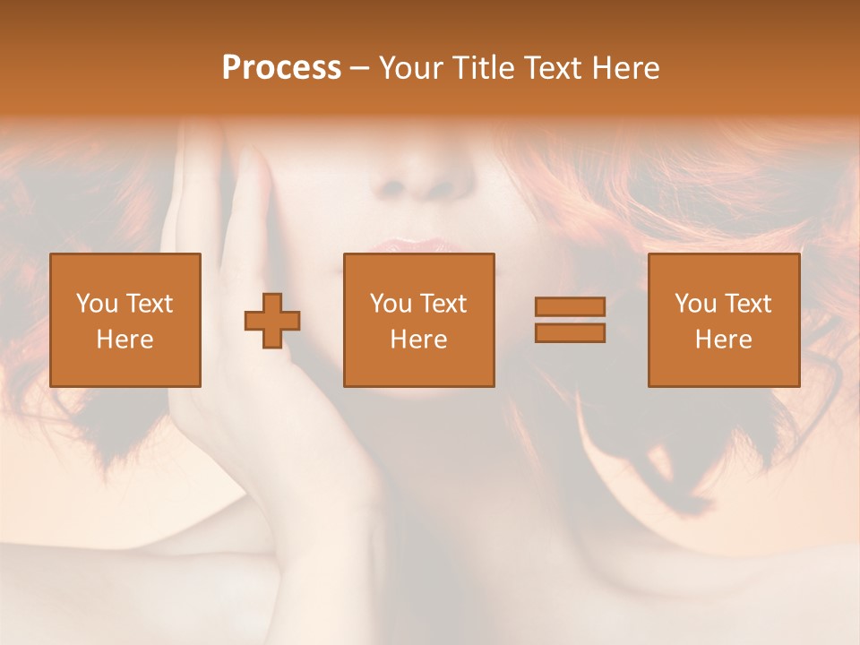 White Hair Haircare PowerPoint Template