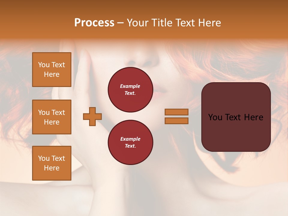 White Hair Haircare PowerPoint Template