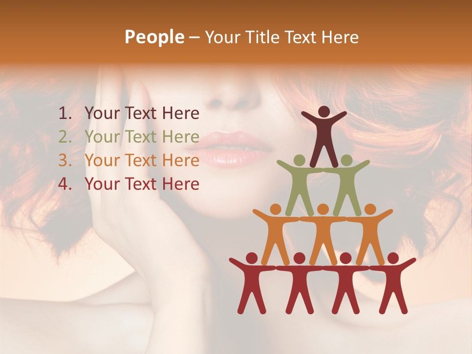 White Hair Haircare PowerPoint Template