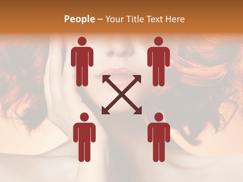 White Hair Haircare PowerPoint Template