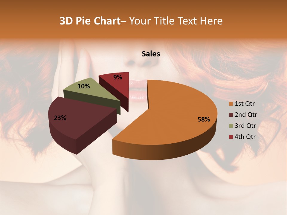 White Hair Haircare PowerPoint Template