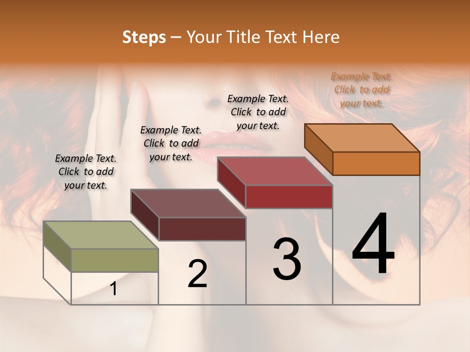 White Hair Haircare PowerPoint Template