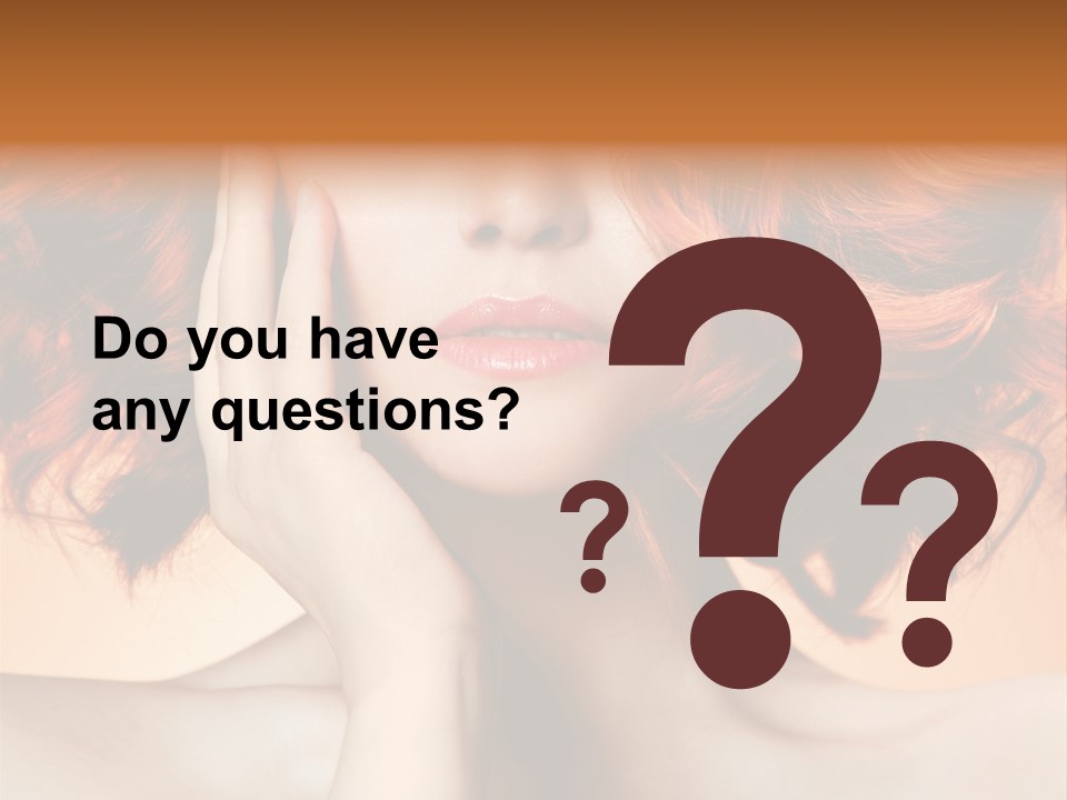 White Hair Haircare PowerPoint Template