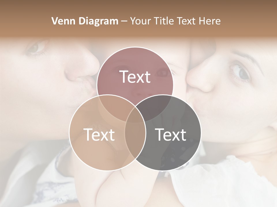 Husband Cute Kiss PowerPoint Template