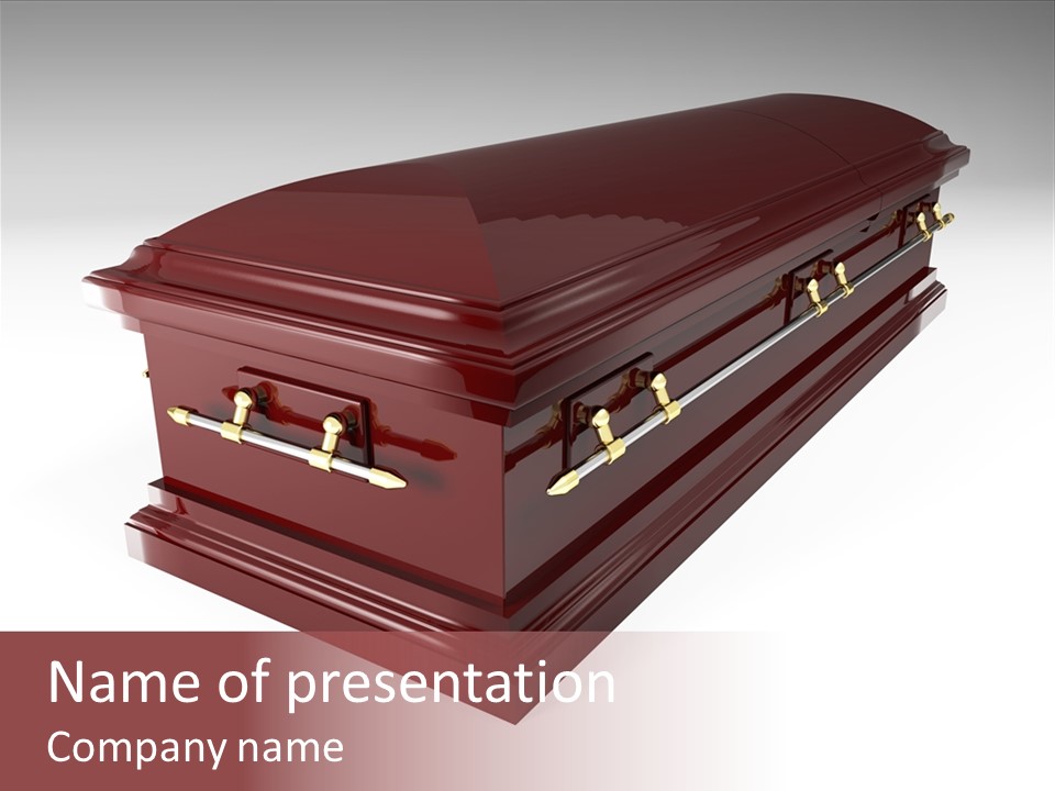 Coffin Casket Spooky PowerPoint Template