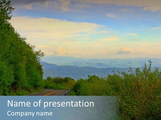 Mountains North Carolina Sky PowerPoint Template