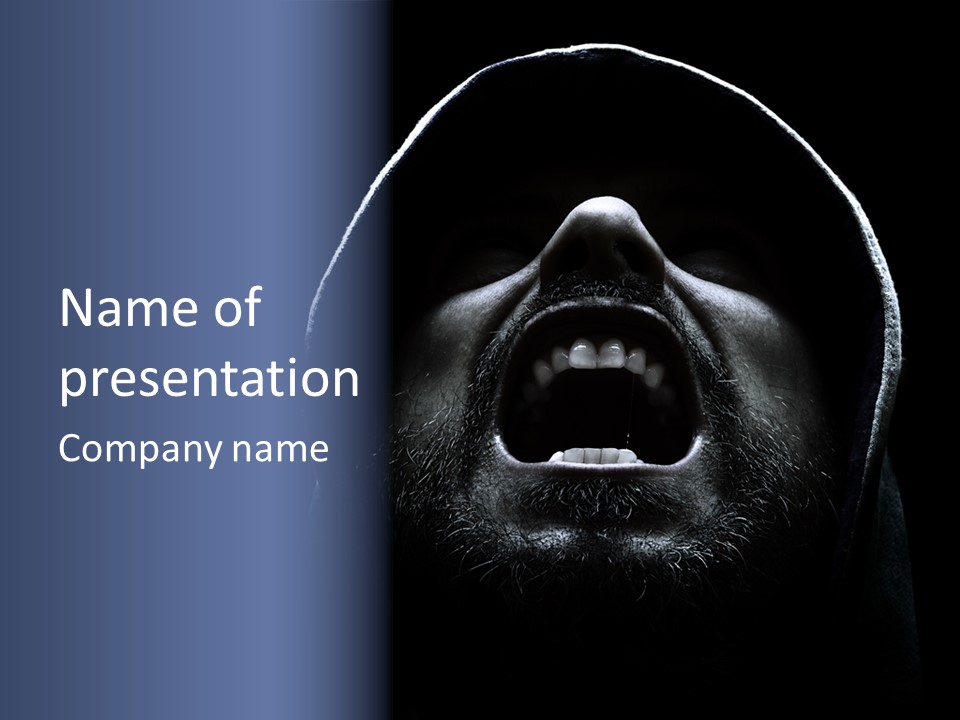 Look Boy Person PowerPoint Template