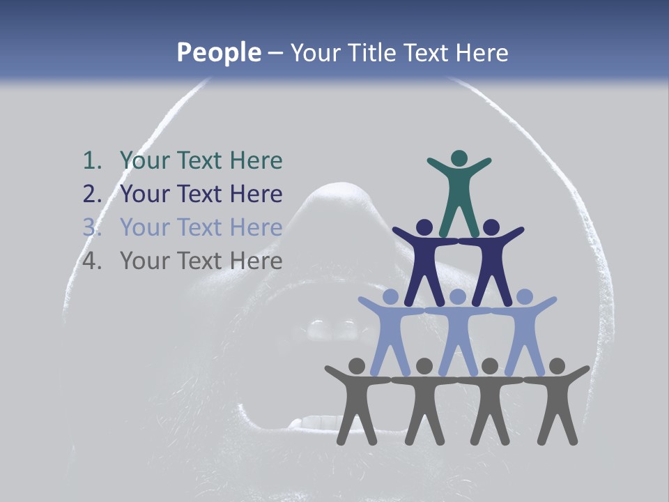 Look Boy Person PowerPoint Template