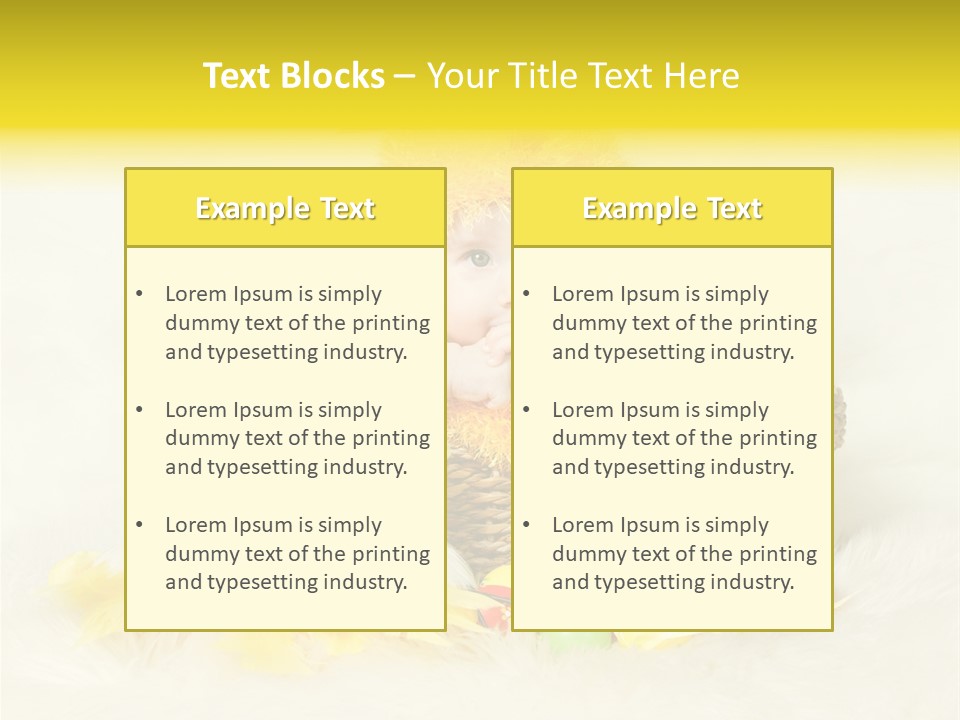 Caucasian Yellow Suit PowerPoint Template