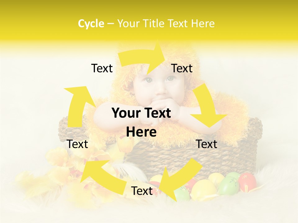 Caucasian Yellow Suit PowerPoint Template