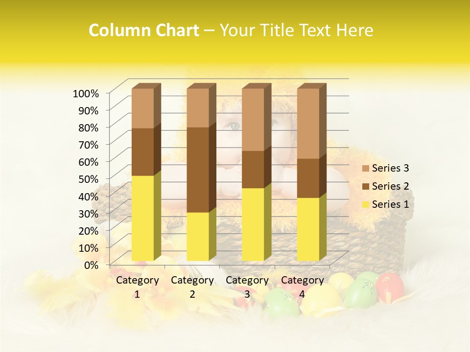 Caucasian Yellow Suit PowerPoint Template