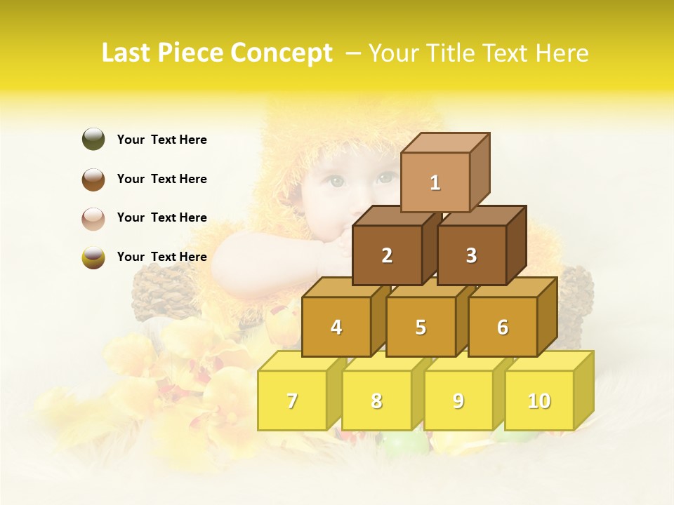 Caucasian Yellow Suit PowerPoint Template