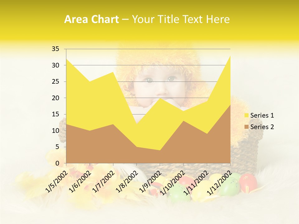 Caucasian Yellow Suit PowerPoint Template