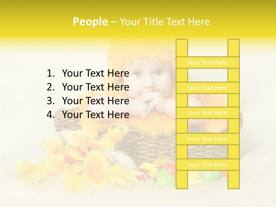 Caucasian Yellow Suit PowerPoint Template