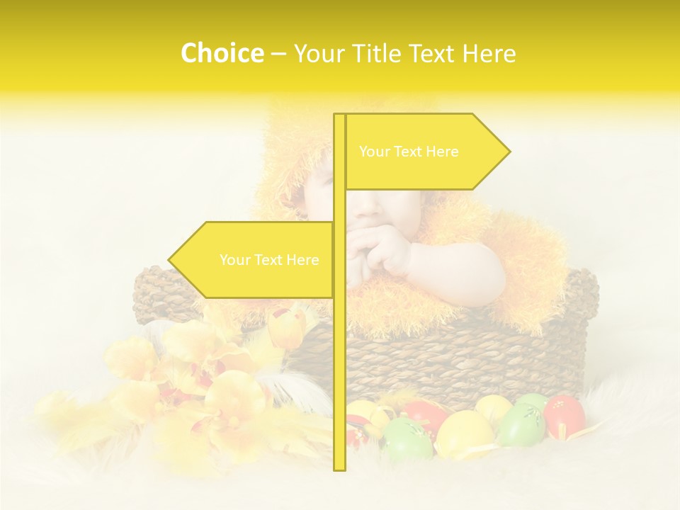 Caucasian Yellow Suit PowerPoint Template