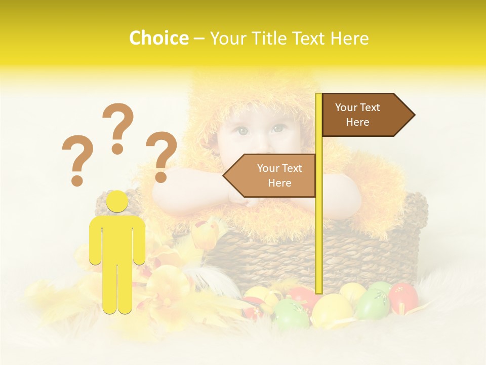 Caucasian Yellow Suit PowerPoint Template