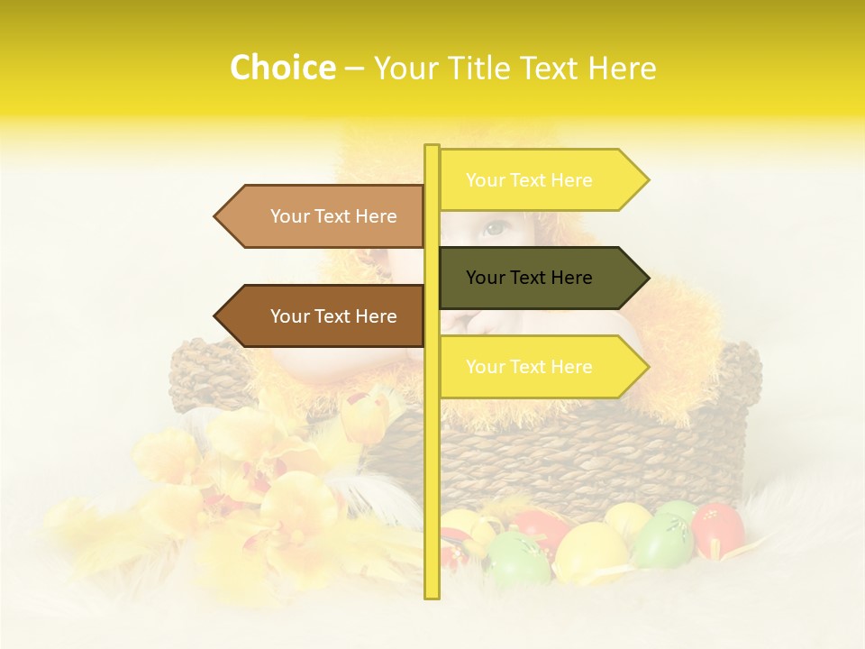 Caucasian Yellow Suit PowerPoint Template