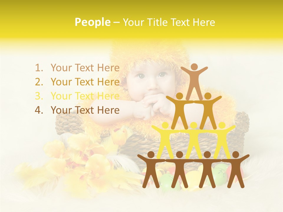 Caucasian Yellow Suit PowerPoint Template
