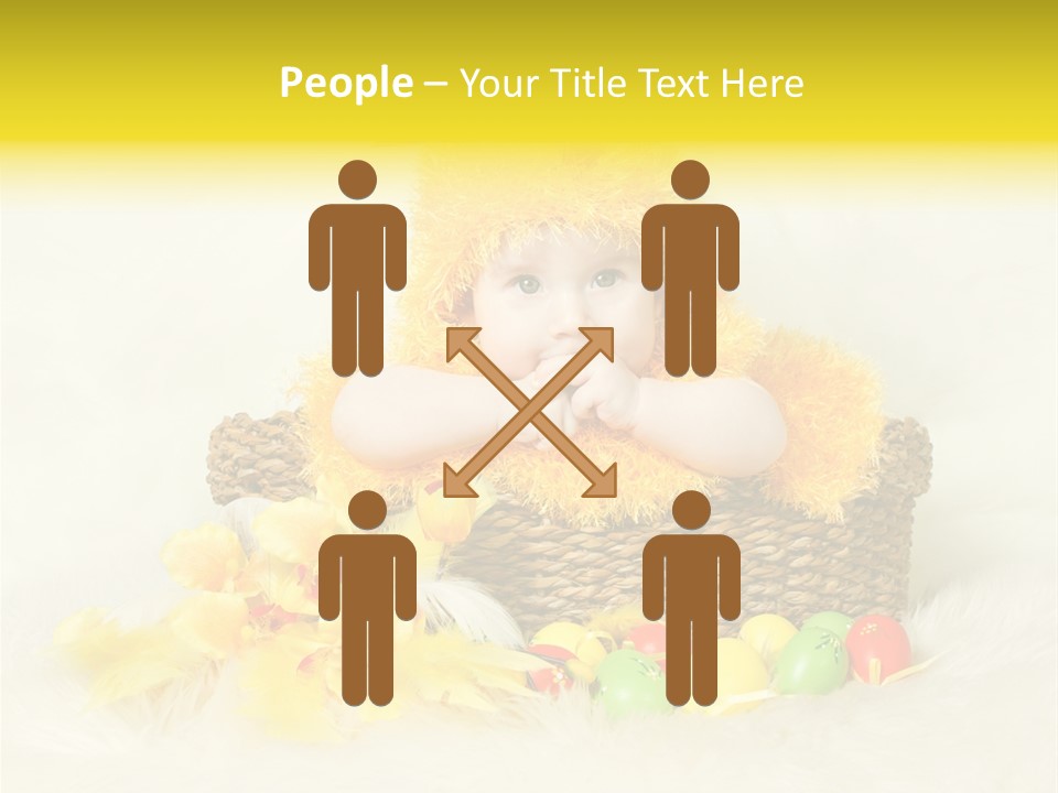 Caucasian Yellow Suit PowerPoint Template
