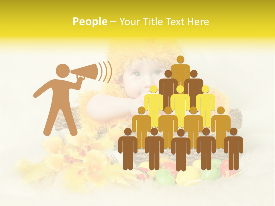 Caucasian Yellow Suit PowerPoint Template