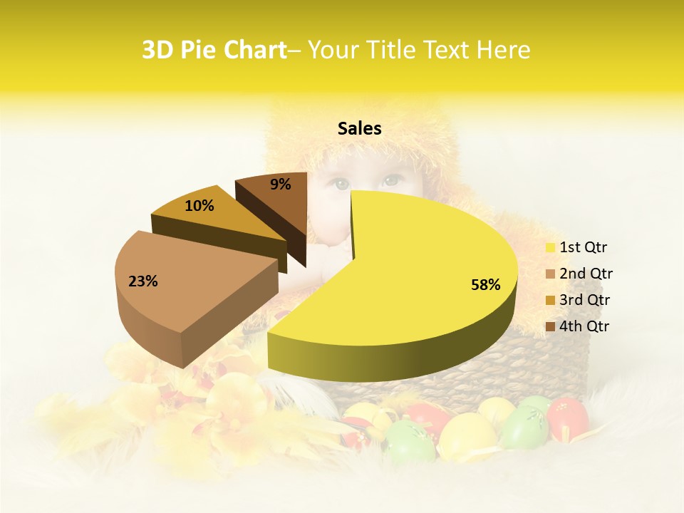 Caucasian Yellow Suit PowerPoint Template