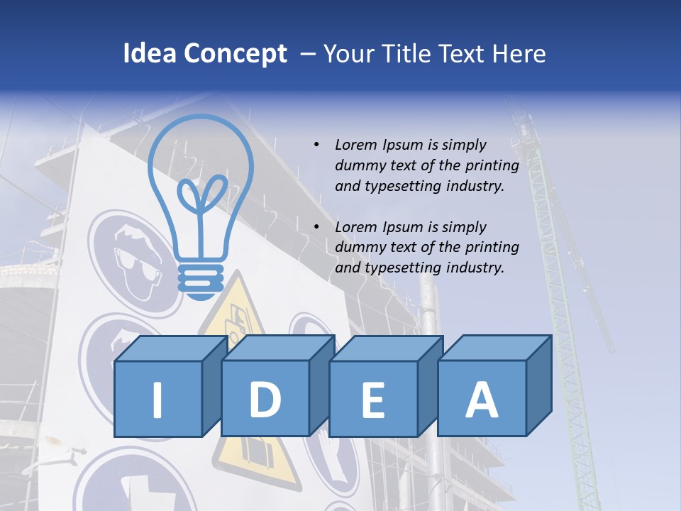 Signaling Industry Helmet PowerPoint Template