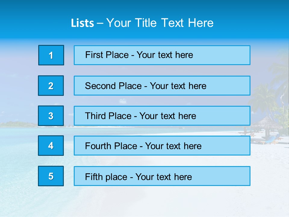 Clear Coast Caribbean PowerPoint Template