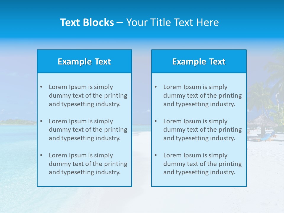 Clear Coast Caribbean PowerPoint Template