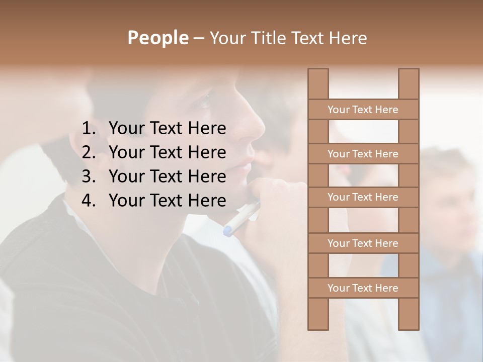 Girls Teenage Portrait PowerPoint Template