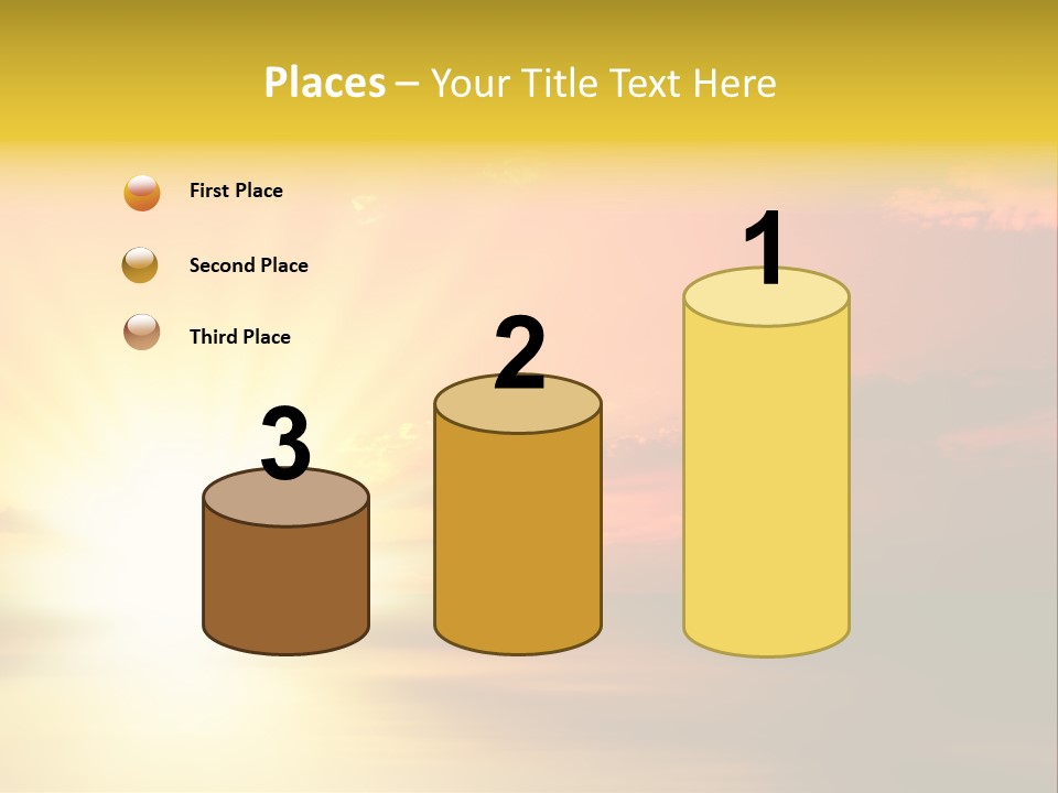 Water Sun Horizontal PowerPoint Template