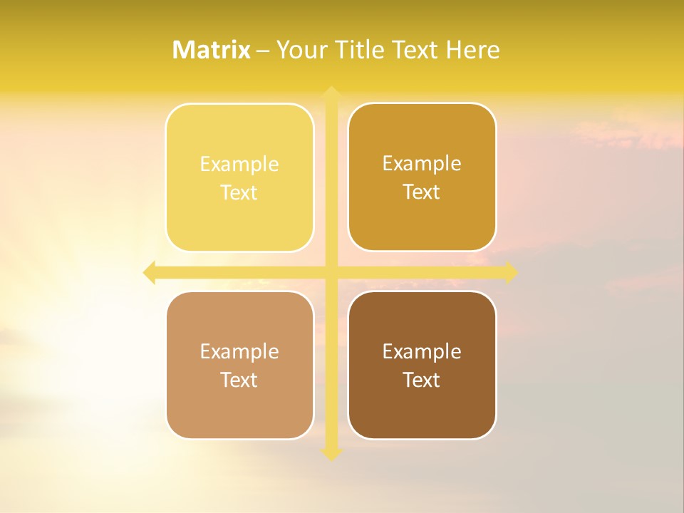 Water Sun Horizontal PowerPoint Template