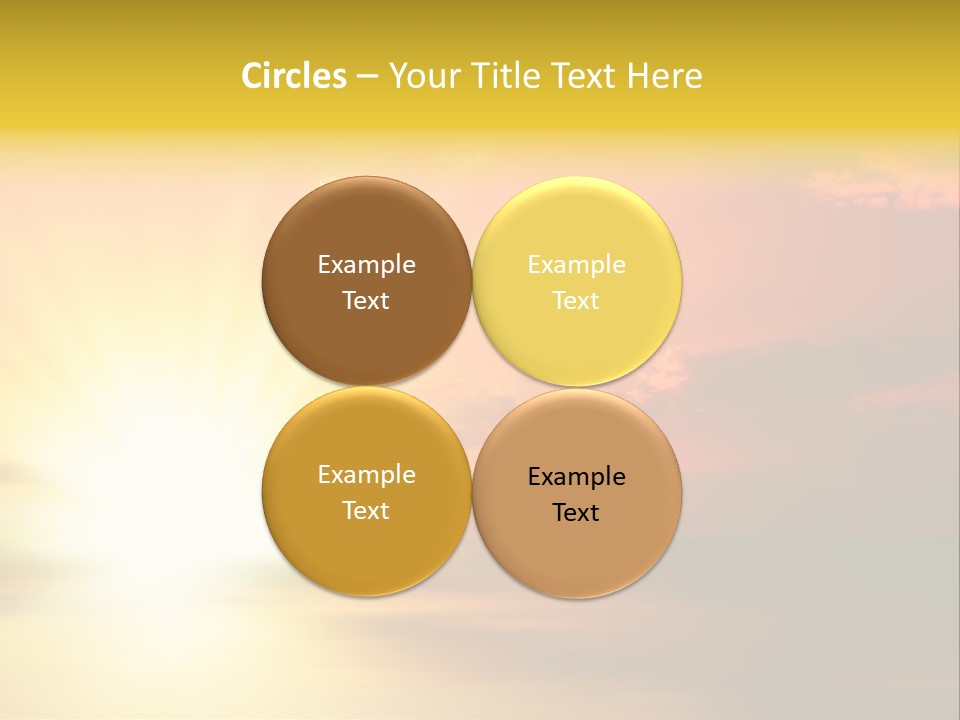 Water Sun Horizontal PowerPoint Template