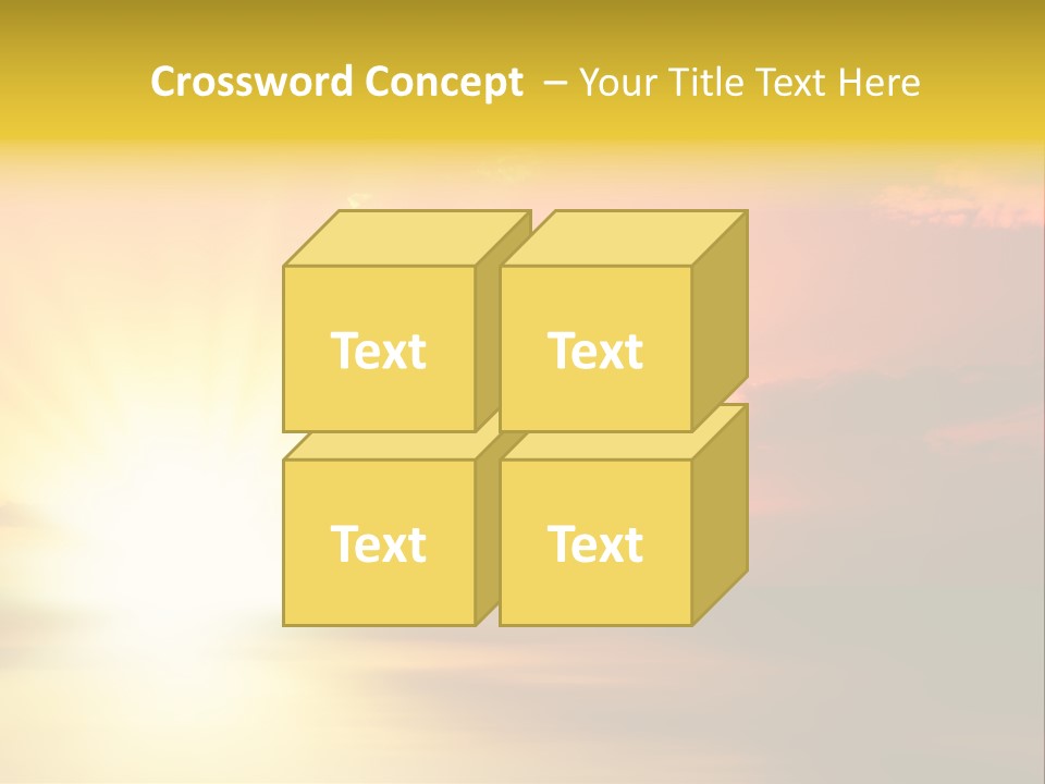 Water Sun Horizontal PowerPoint Template