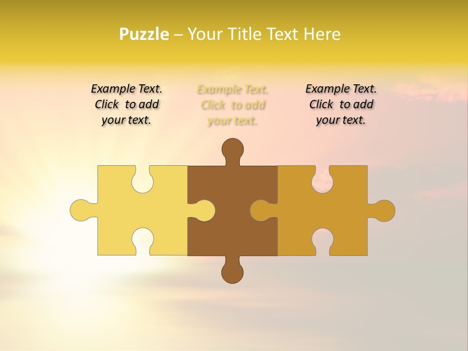 Water Sun Horizontal PowerPoint Template