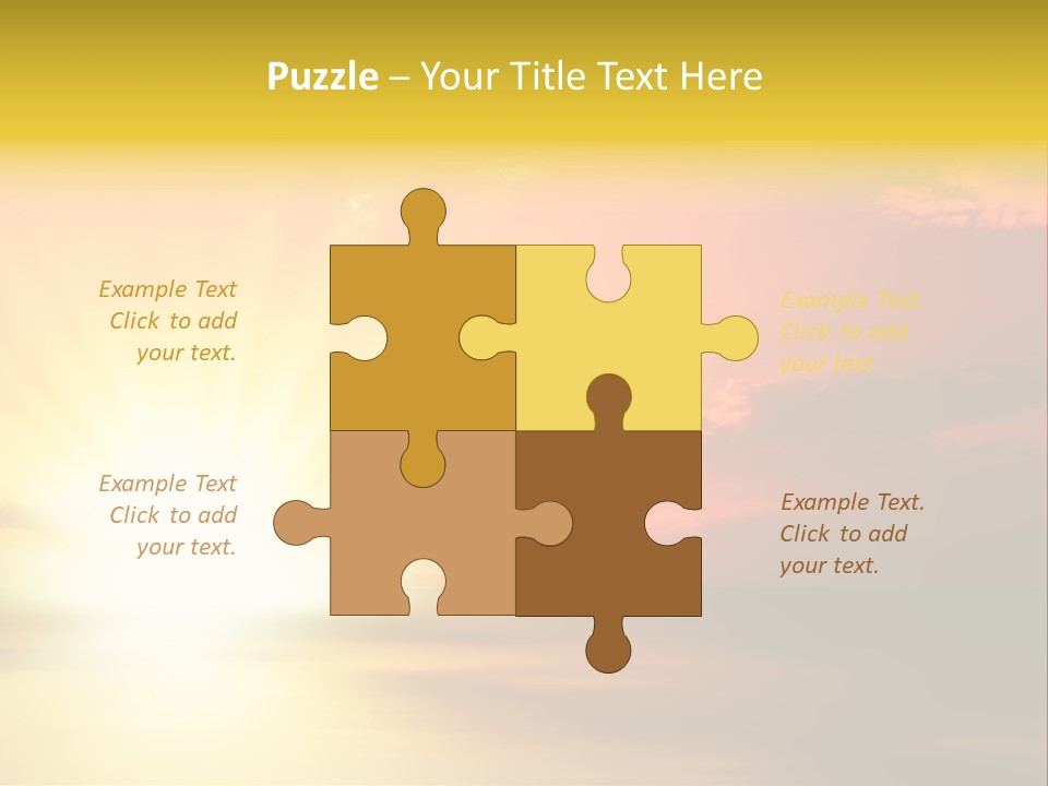 Water Sun Horizontal PowerPoint Template