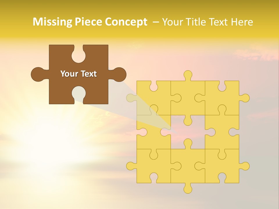 Water Sun Horizontal PowerPoint Template