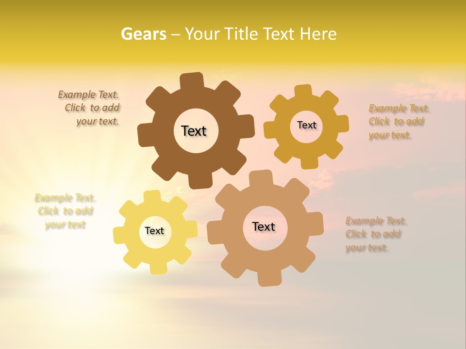 Water Sun Horizontal PowerPoint Template