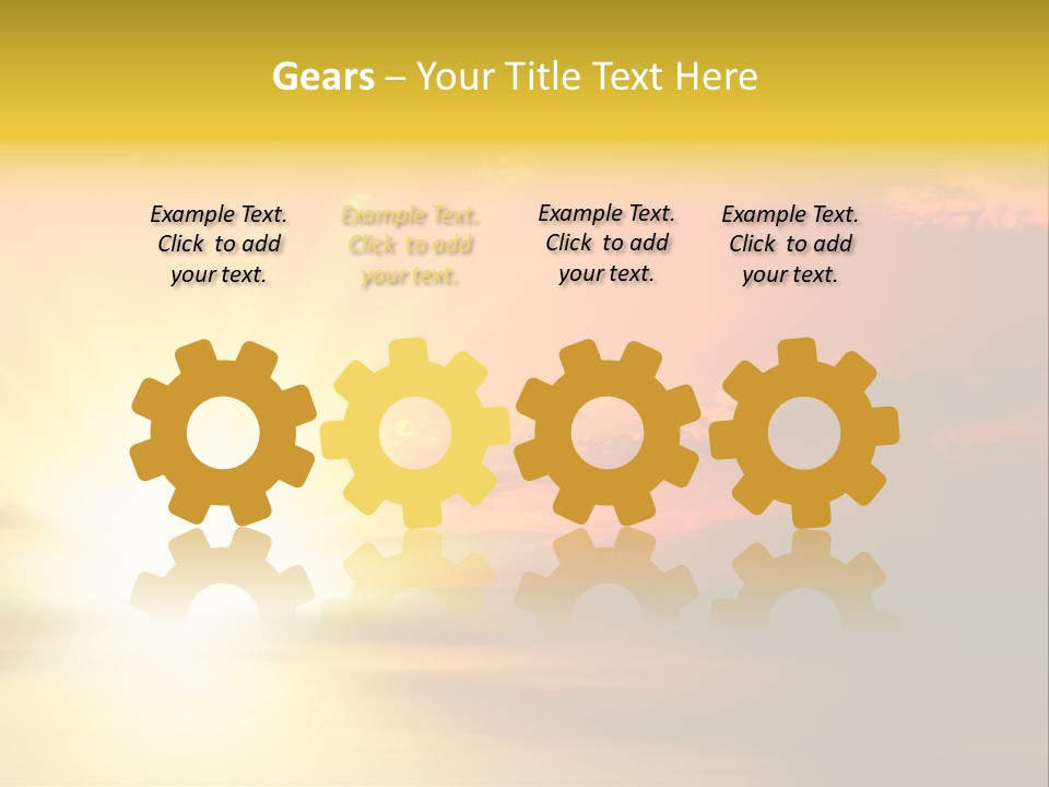 Water Sun Horizontal PowerPoint Template