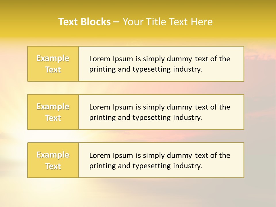 Water Sun Horizontal PowerPoint Template