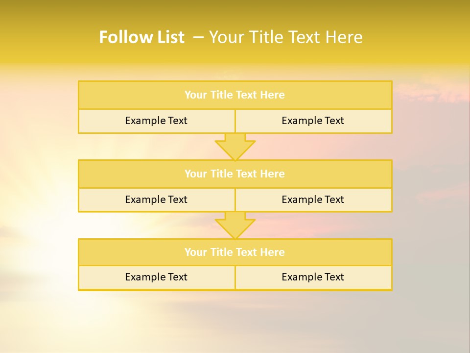 Water Sun Horizontal PowerPoint Template